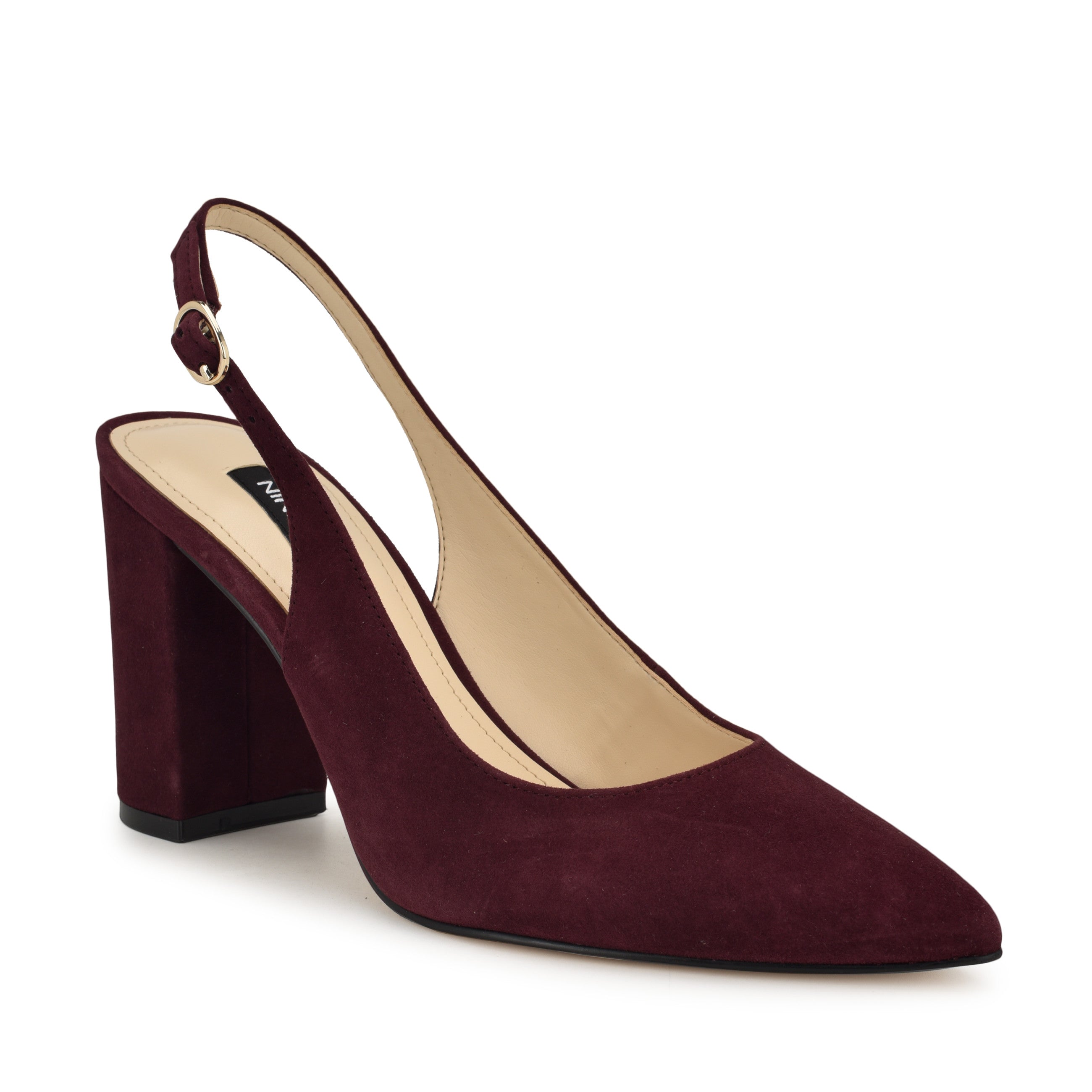 Gompell Block Heel Slingback Pumps